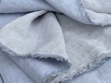 The Linen Company Plaid Double Face mit Fransen